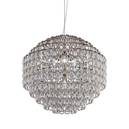 Minigiogali Pendant Light in Crystal Silver/Matt Bronze (32-Inch).