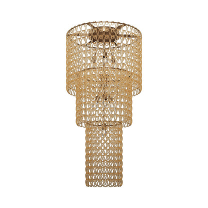 Minigiogali PL CA3 Flush Mount Ceiling Light in Crystal Amber/Matt Bronze.