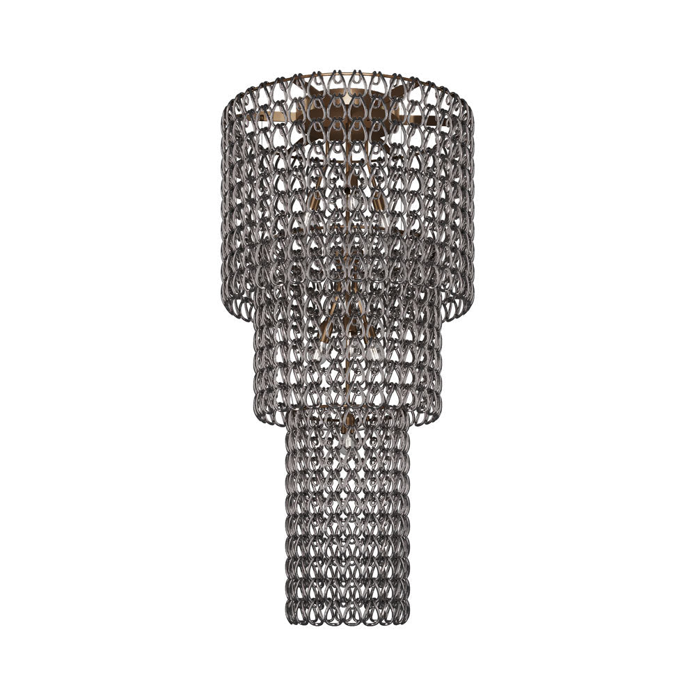 Minigiogali PL CA3 Flush Mount Ceiling Light in Crystal Black Nickel/Matt Bronze.