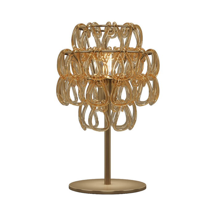 Minigiogali Table Lamp in Crystal Amber/Matt Bronze.
