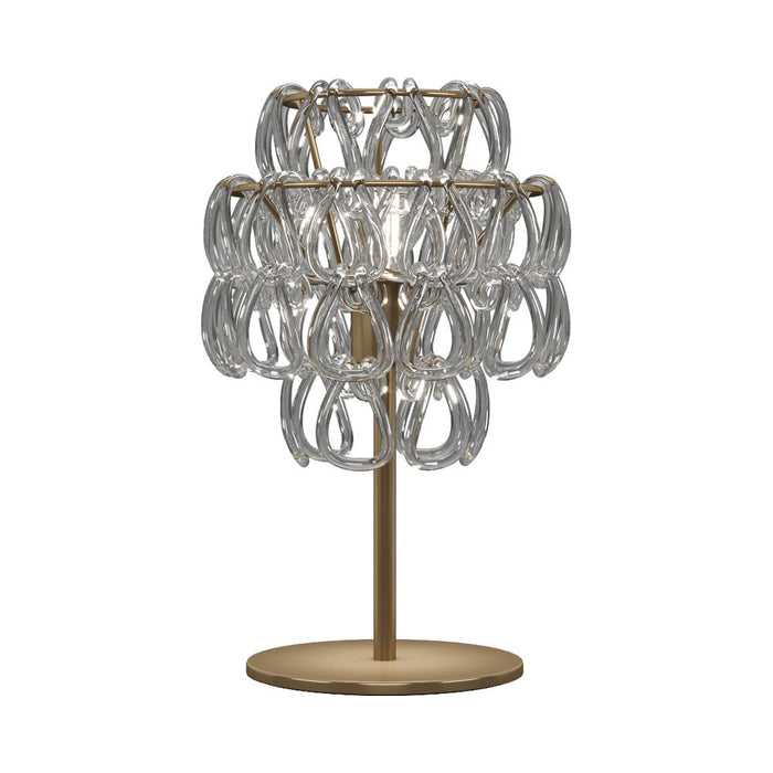 Minigiogali Table Lamp in Crystal Transparent/Matt Bronze.