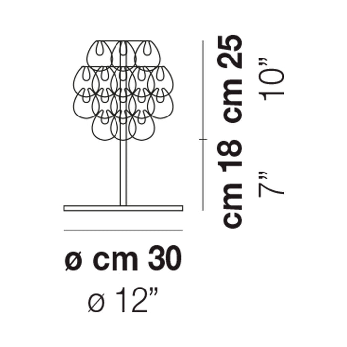 Minigiogali Table Lamp - line drawing.