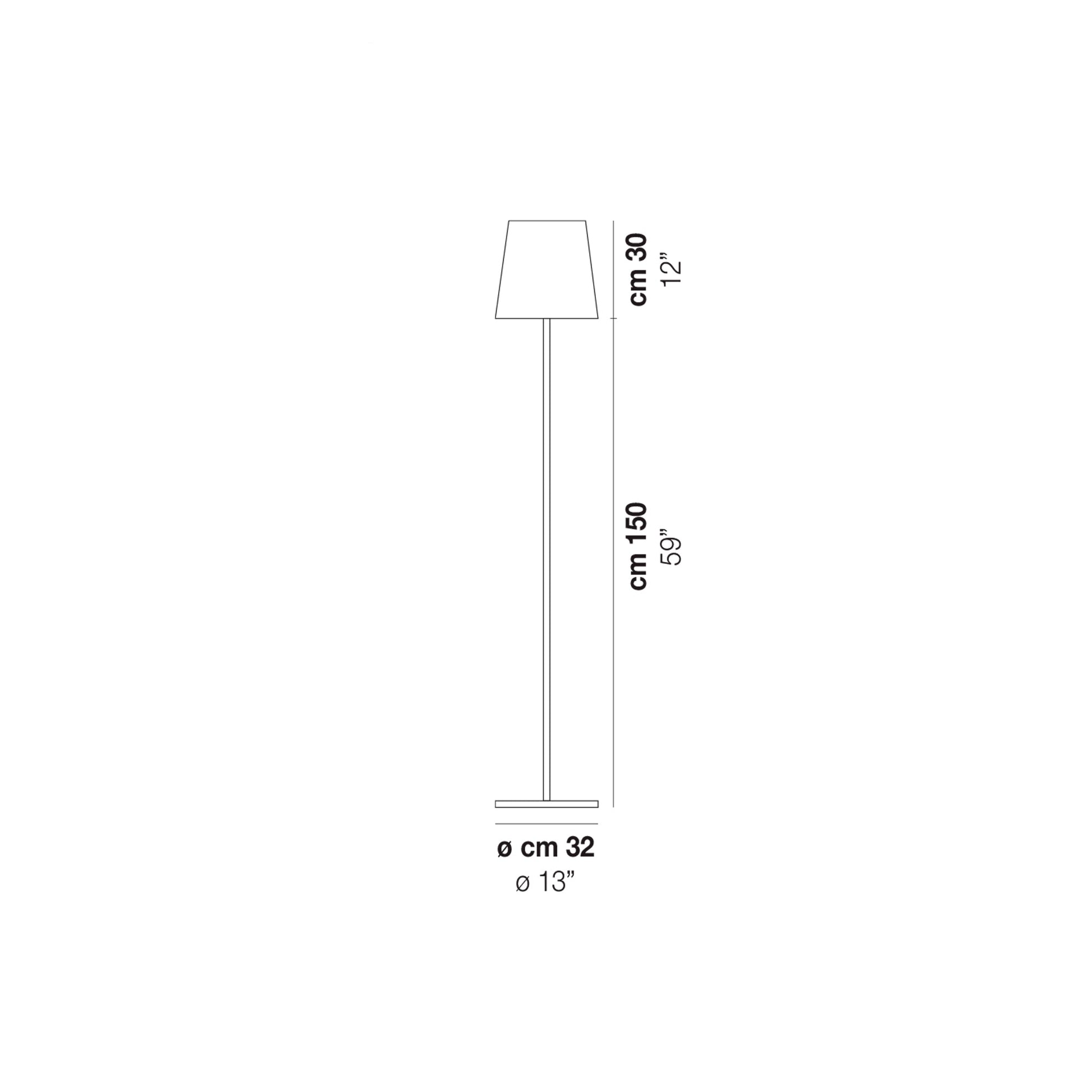 Naxos Floor Lamp - line drawing.