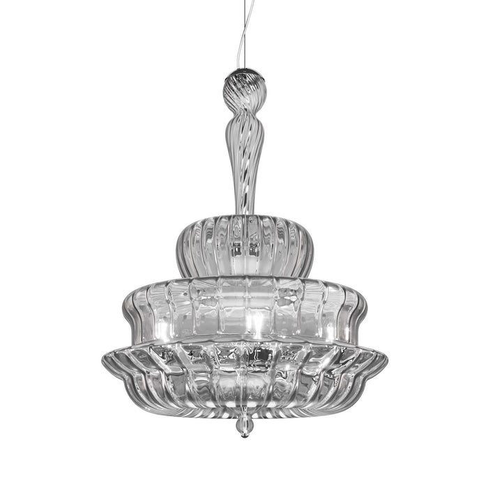 Novecento Pendant Light in Crystal Striped Glossy (Large).