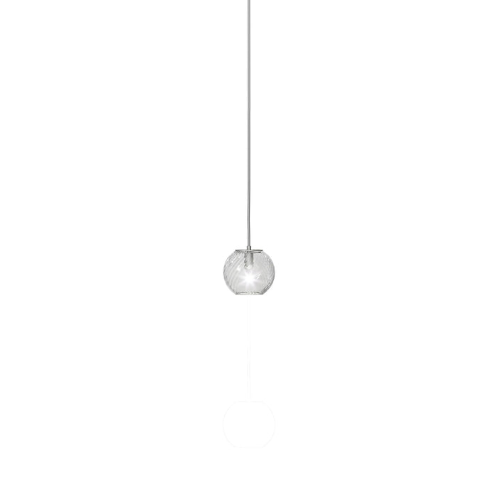 Oto Pendant Light in Crystal Striped (Small).