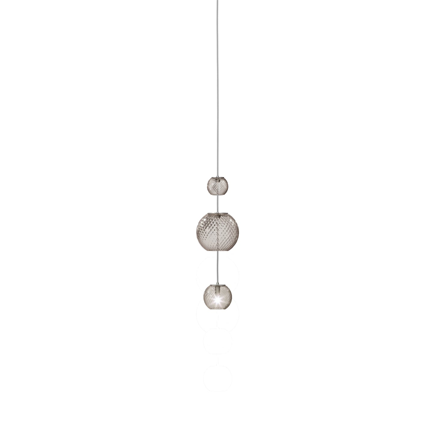 Oto Sp Pea Pendant Light in Smoky Striped (19-Inch/7-Inch).