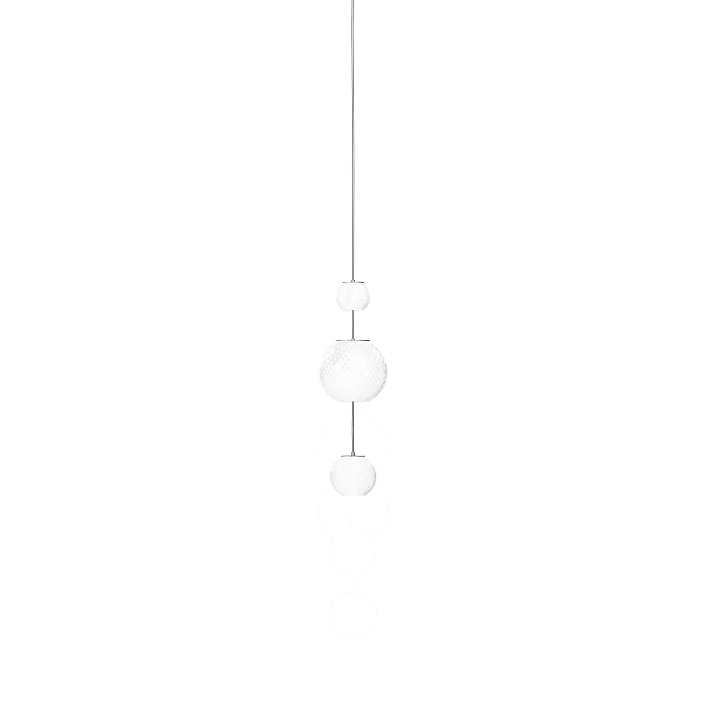 Oto Sp Pea Pendant Light in White Striped (19-Inch/7-Inch).