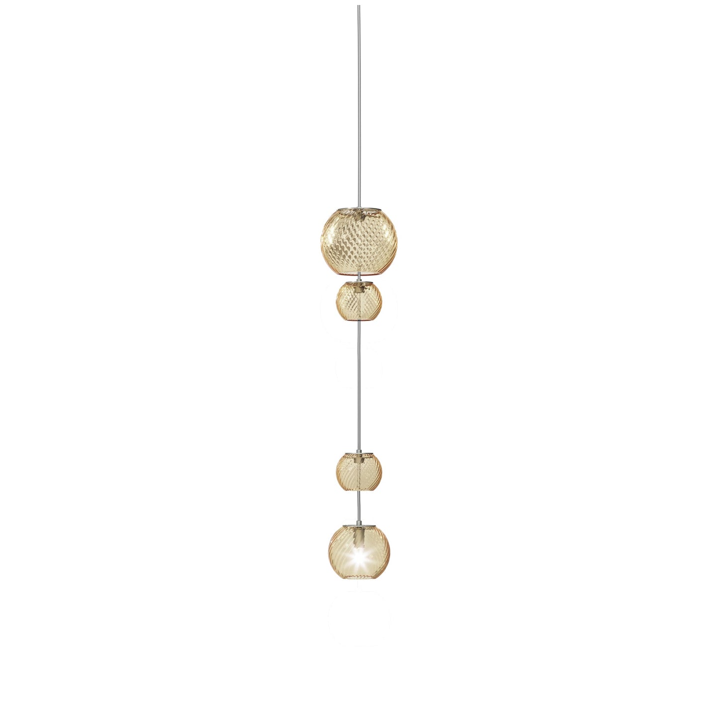 Oto Sp Pea Pendant Light in Amber Striped (27-Inch/6-Inch).