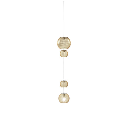 Oto Sp Pea Pendant Light in Amber Striped (27-Inch/6-Inch).