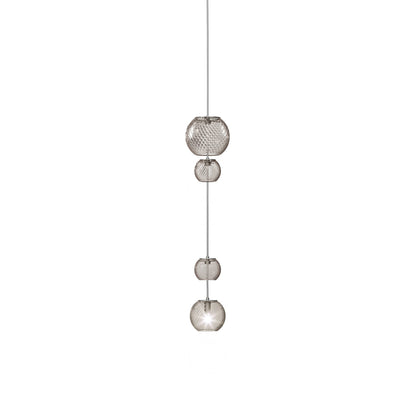 Oto Sp Pea Pendant Light in Smoky Striped (27-Inch/6-Inch).