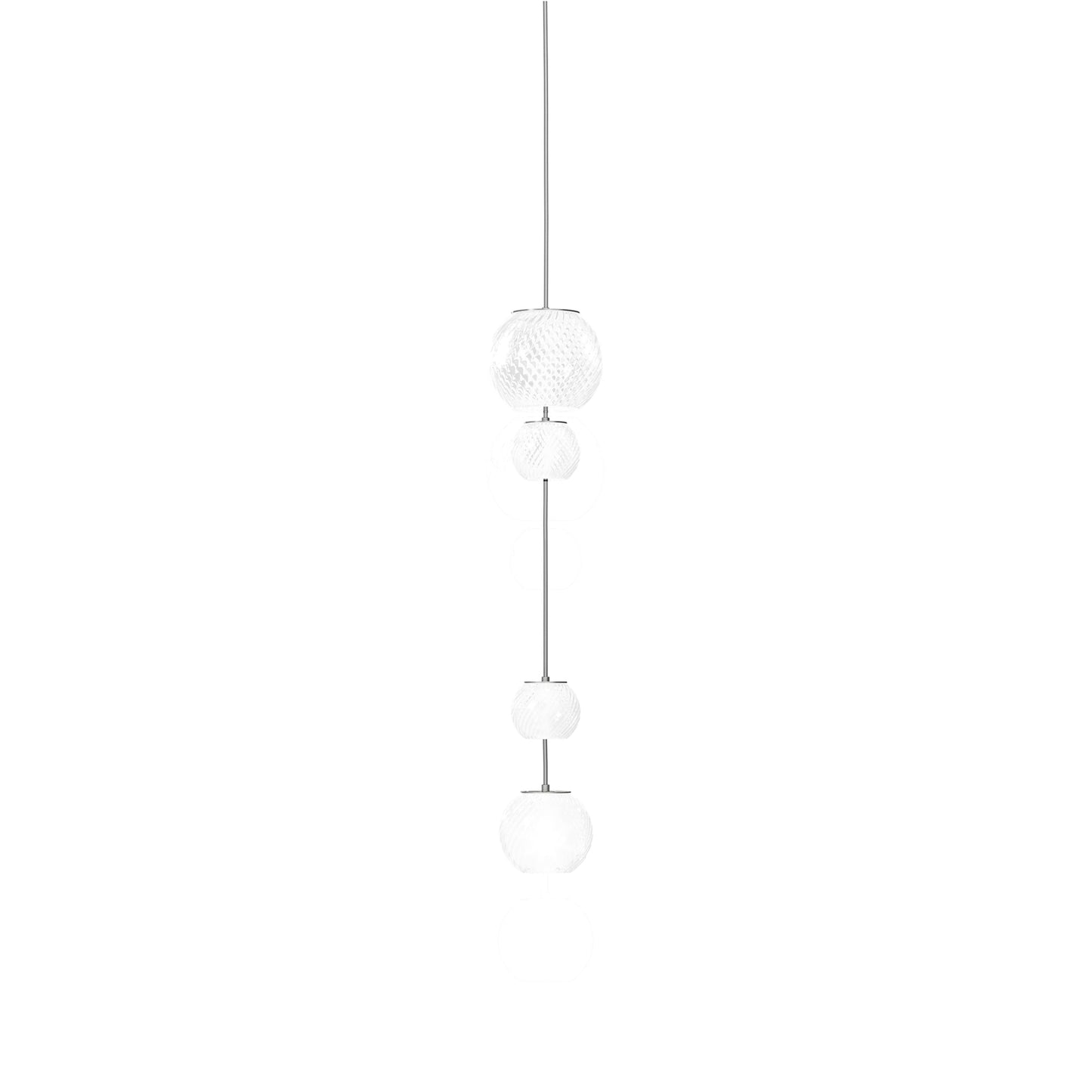 Oto Sp Pea Pendant Light in White Striped (27-Inch/6-Inch).