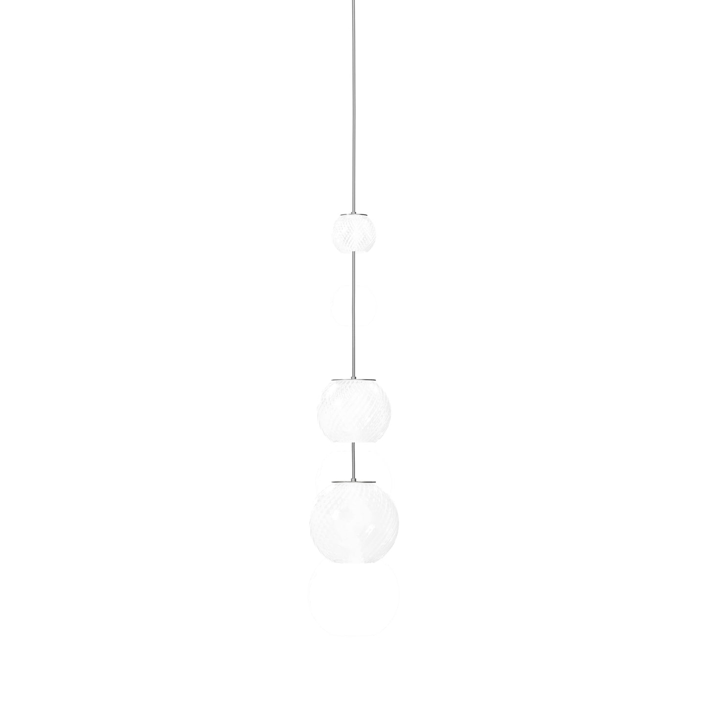 Oto Sp Pea Pendant Light in White Striped (27-Inch/7-Inch).