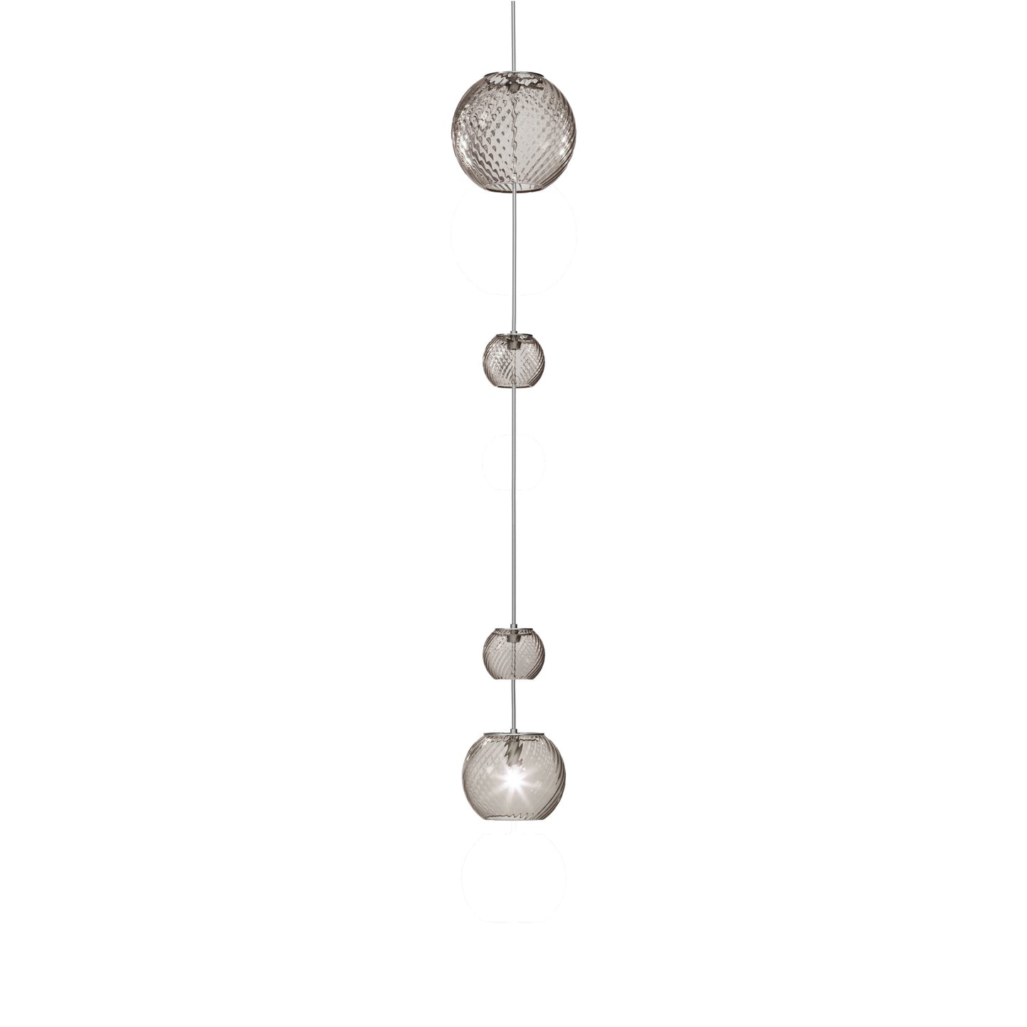 Oto Sp Pea Pendant Light in Smoky Striped (39-Inch/7-Inch).