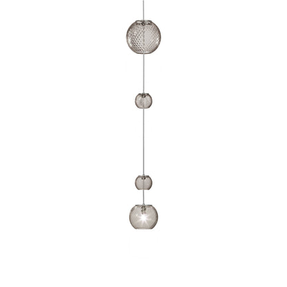 Oto Sp Pea Pendant Light in Smoky Striped (39-Inch/7-Inch).