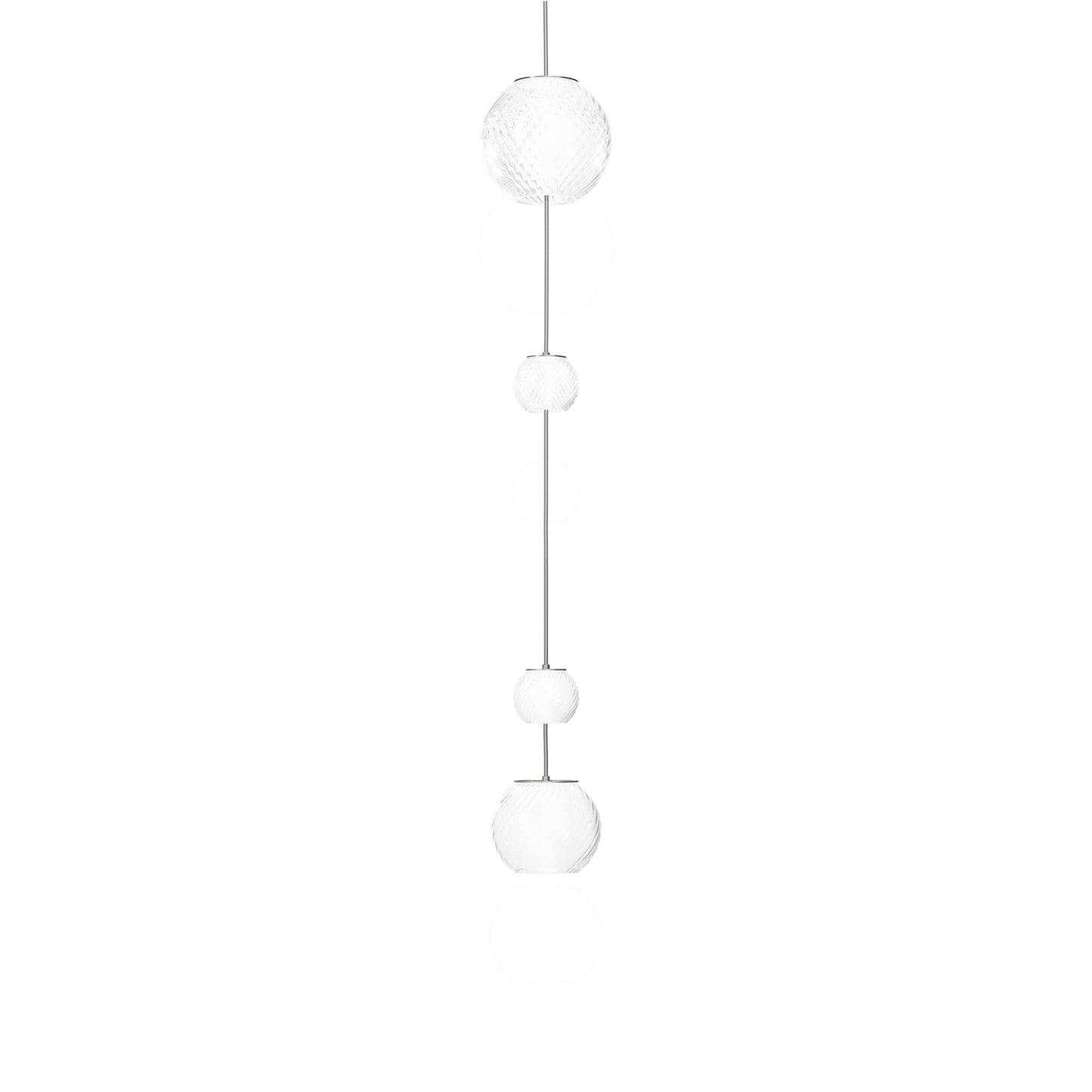 Oto Sp Pea Pendant Light in White Striped (39-Inch/7-Inch).