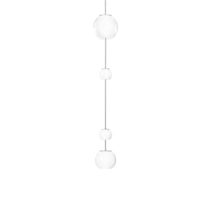 Oto Sp Pea Pendant Light in White Striped (39-Inch/7-Inch).