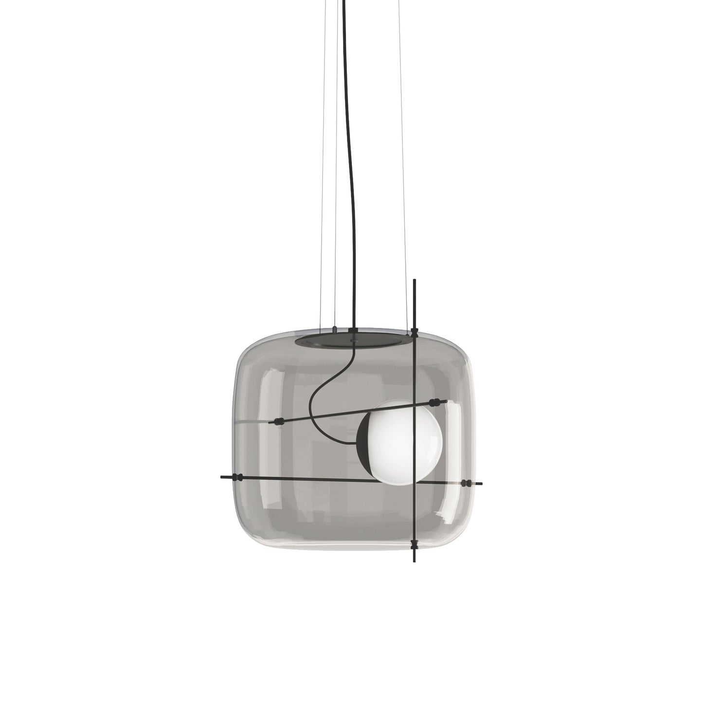 Plot LED Pendant Light in Smoky Black.