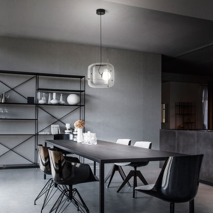 Plot LED Pendant Light in dining room.