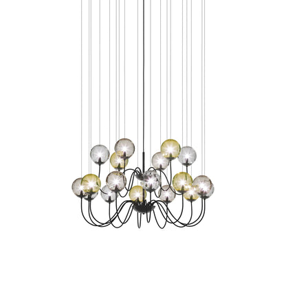 Puppet Chandelier in Multicolor 1/Matt Black (18-Light).