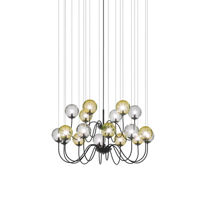 Puppet Chandelier in Multicolor 2/Matt Black (18-Light).