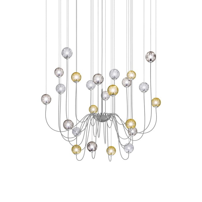 Puppet Chandelier in Multicolor 1/Glossy Chrome (24-Light).