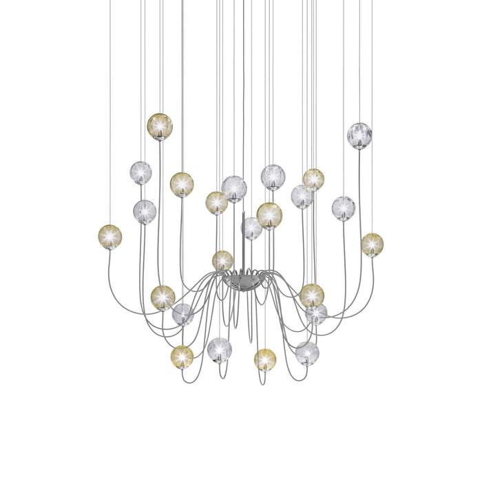 Puppet Chandelier in Multicolor 2/Glossy Chrome (24-Light).