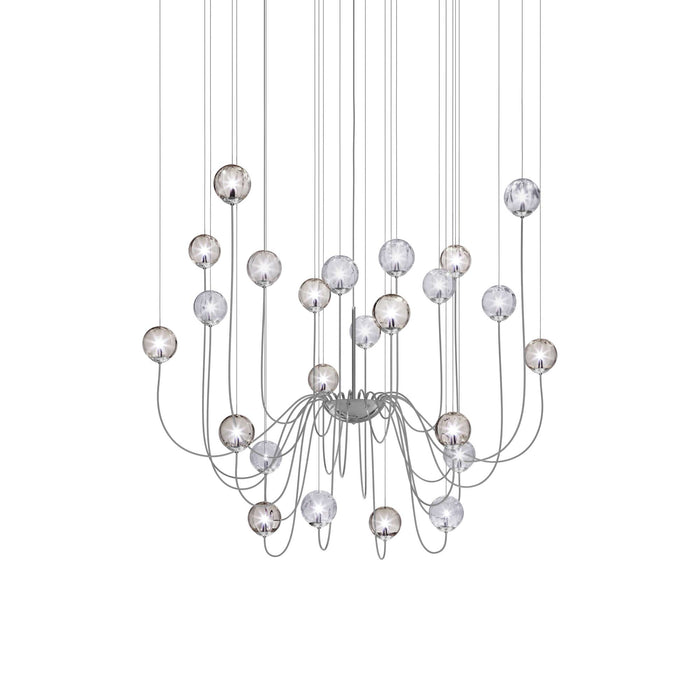 Puppet Chandelier in Multicolor 3/Glossy Chrome (24-Light).