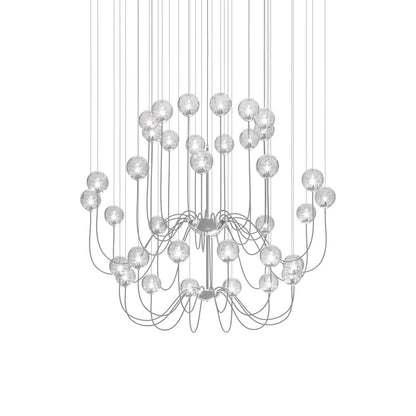 Puppet Chandelier in Crystal Transparent/Glossy Chrome (36-Light).