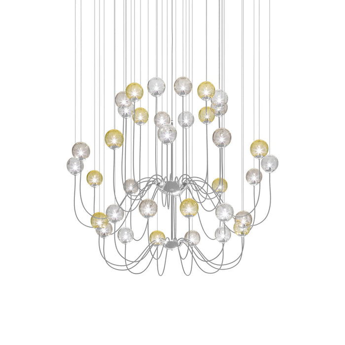 Puppet Chandelier in Multicolor 1/Glossy Chrome (36-Light).