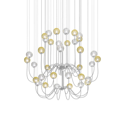 Puppet Chandelier in Multicolor 2/Glossy Chrome (36-Light).