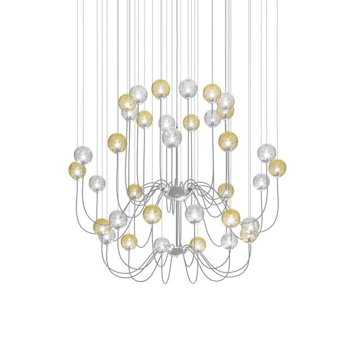 Puppet Chandelier in Multicolor 2/Glossy Chrome (36-Light).