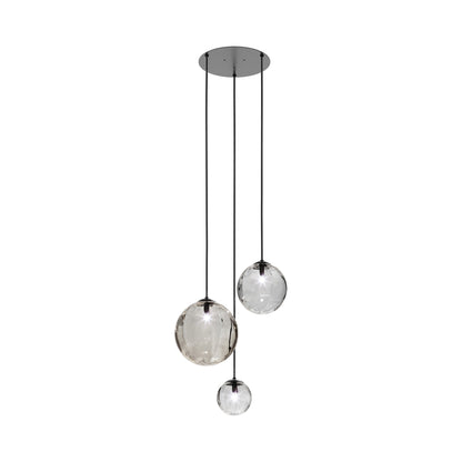 Puppet Multi Light Pendant Light in Multicolor 3/Matt Black (3-Light).