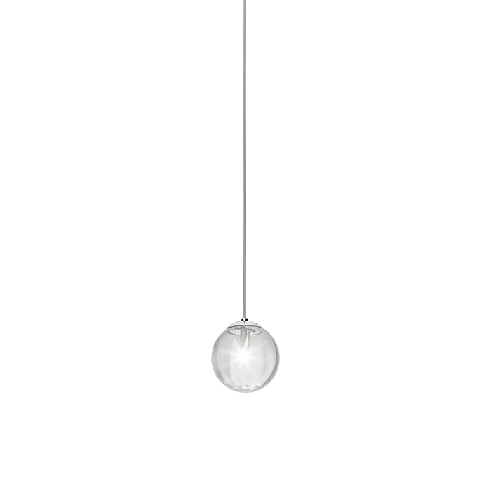 Puppet Pendant Light in Crystal Transparent/Glossy Chrome (Small).