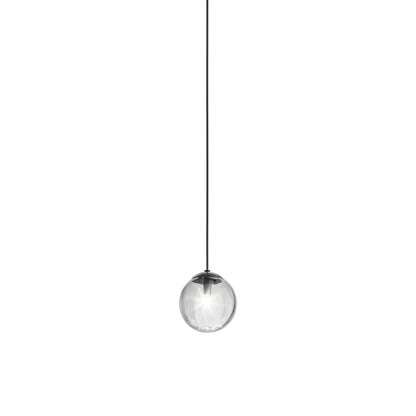 Puppet Pendant Light in Crystal Transparent/Matt Black (Small).