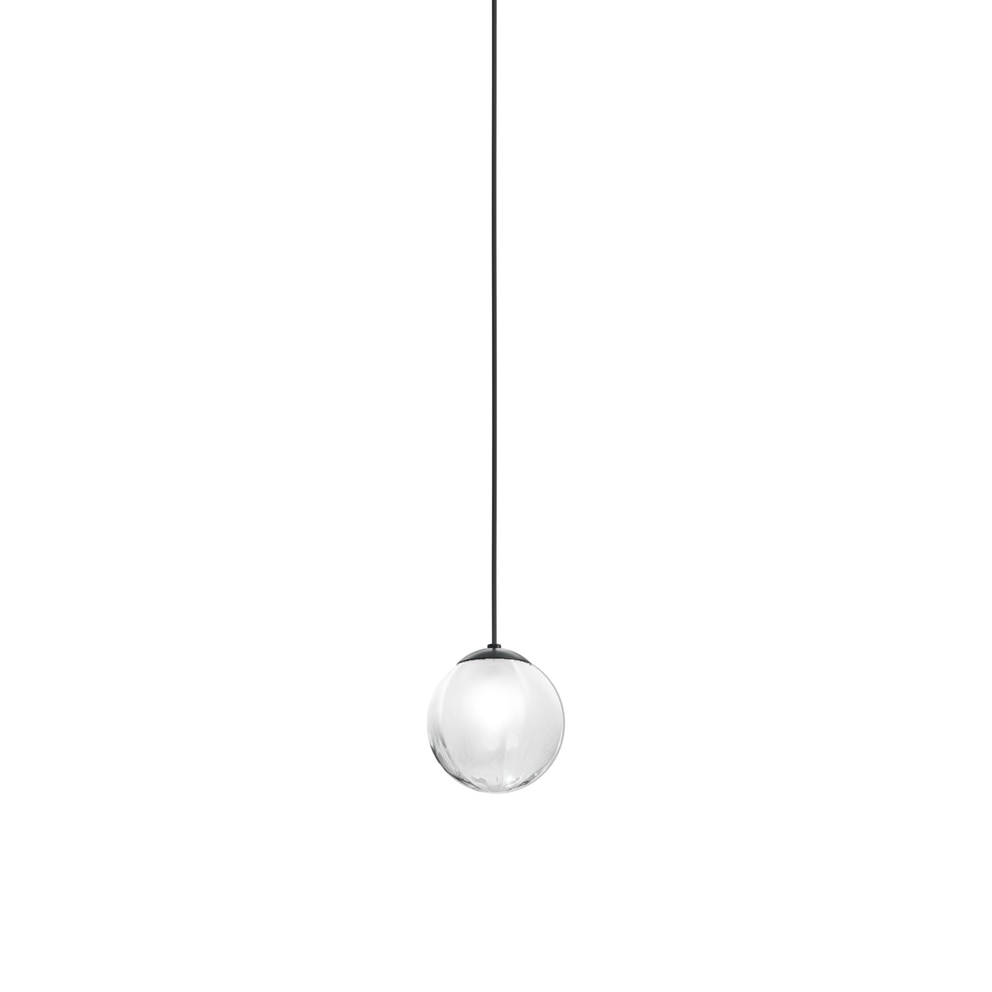 Puppet Pendant Light in White Shaded/Matt Black (Small).