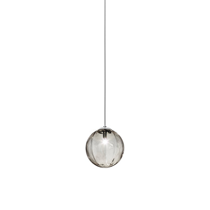 Puppet Pendant Light in Smoky Transparent/Glossy Chrome (Medium).