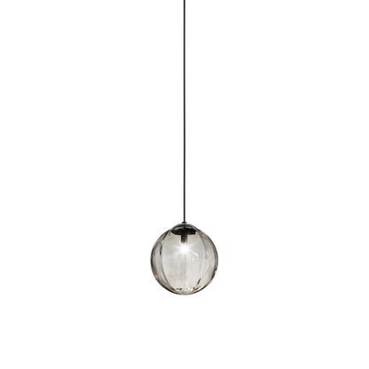 Puppet Pendant Light in Smoky Transparent/Matt Black (Medium).