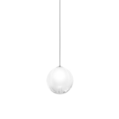 Puppet Pendant Light in White Shaded/Glossy Chrome (Large).