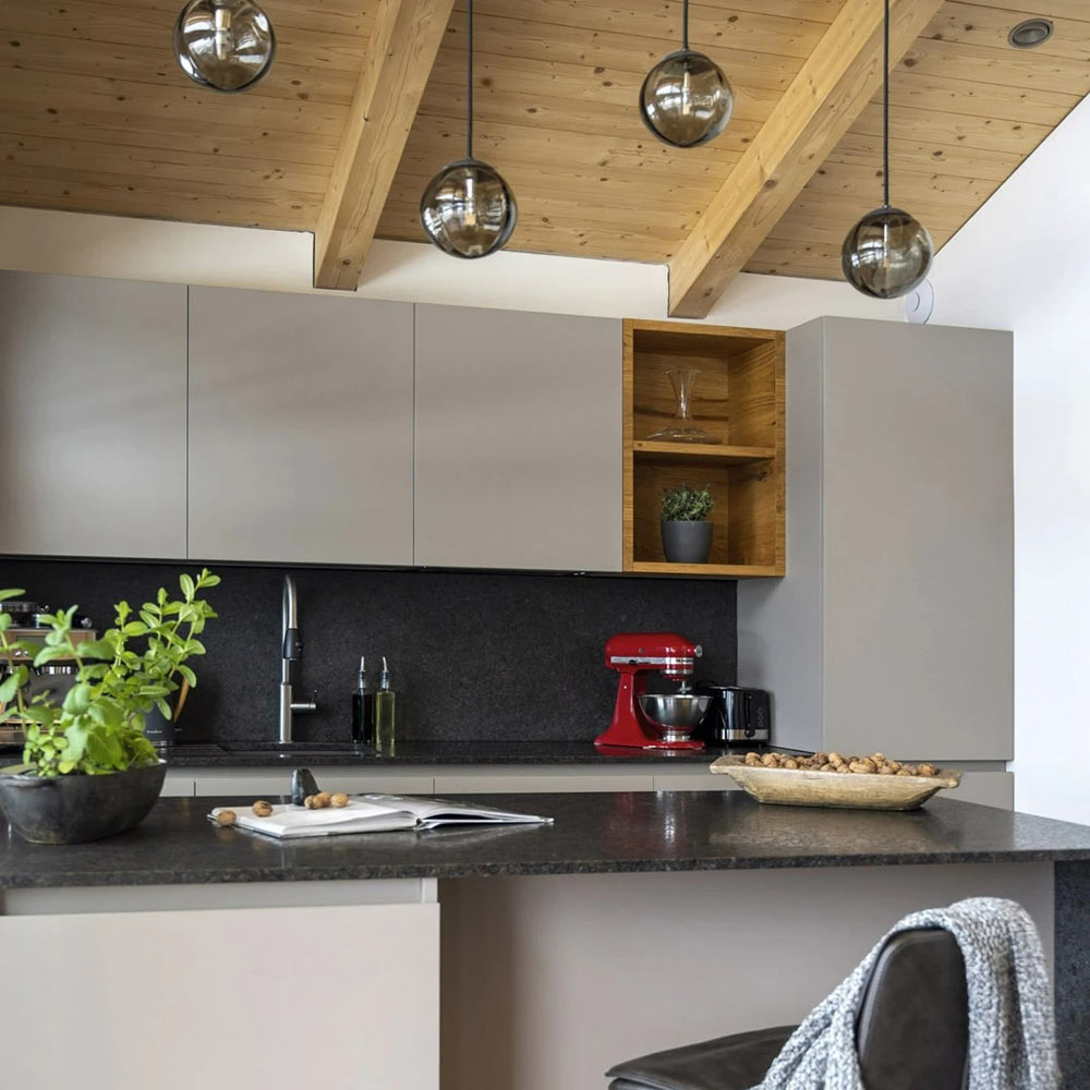 Puppet Pendant Light in kitchen.