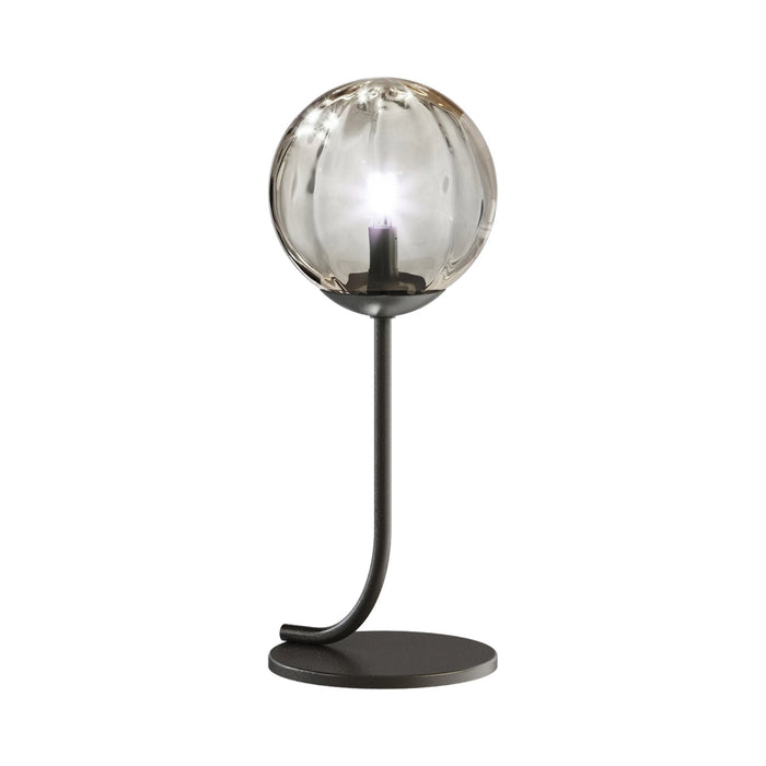 Puppet Table Lamp in Smoky Transparent/Matt Black.