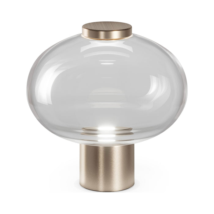 Riflesso LT 1 LED Table Lamp in Crystal Transparent/Matt Gold.