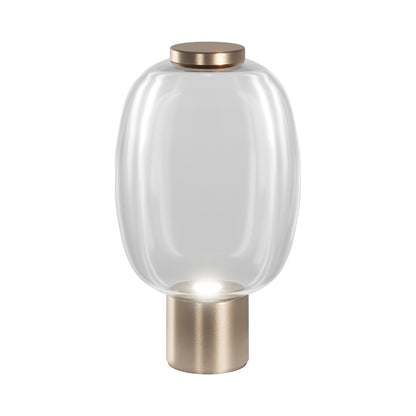 Riflesso LT 2 LED Table Lamp in Crystal Transparent/Matt Gold.