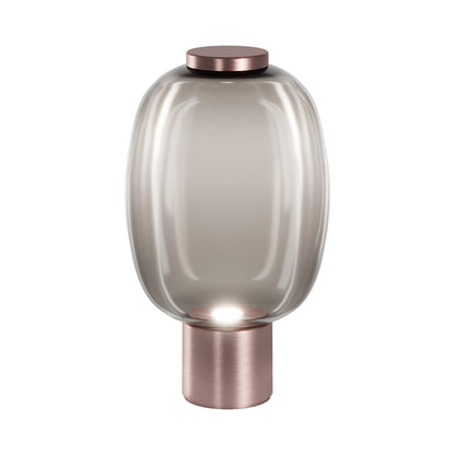 Riflesso LT 2 LED Table Lamp in Smoky Transparent/Matt Copper.