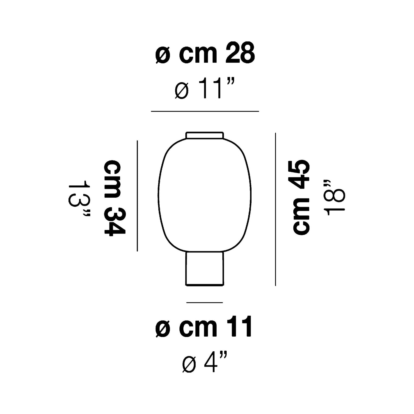 Riflesso LT 2 LED Table Lamp - line drawing.