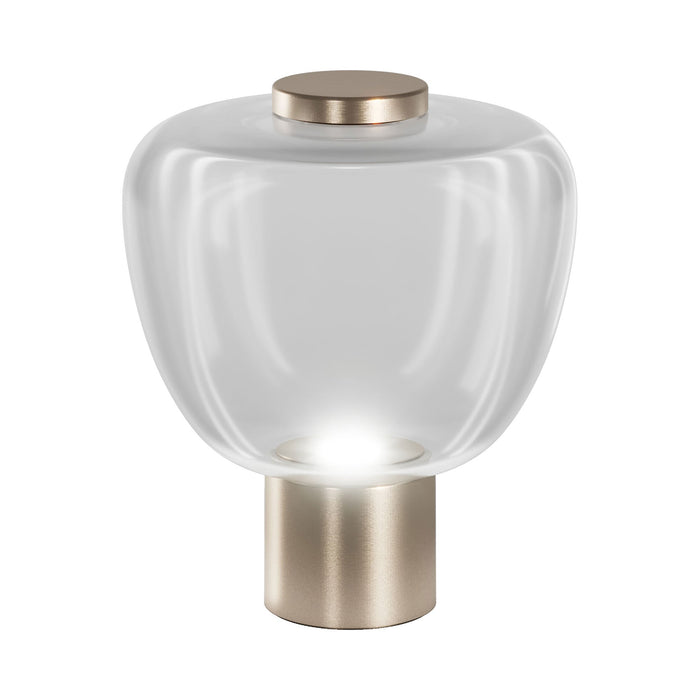 Riflesso LT 3 LED Table Lamp in Crystal Transparent/Matt Gold.