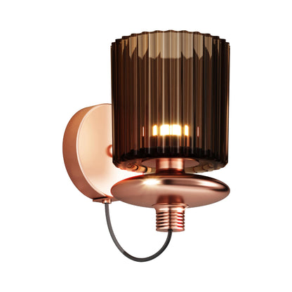 Tread Wall Light in Matt Copper/Burned Earth Transparent.