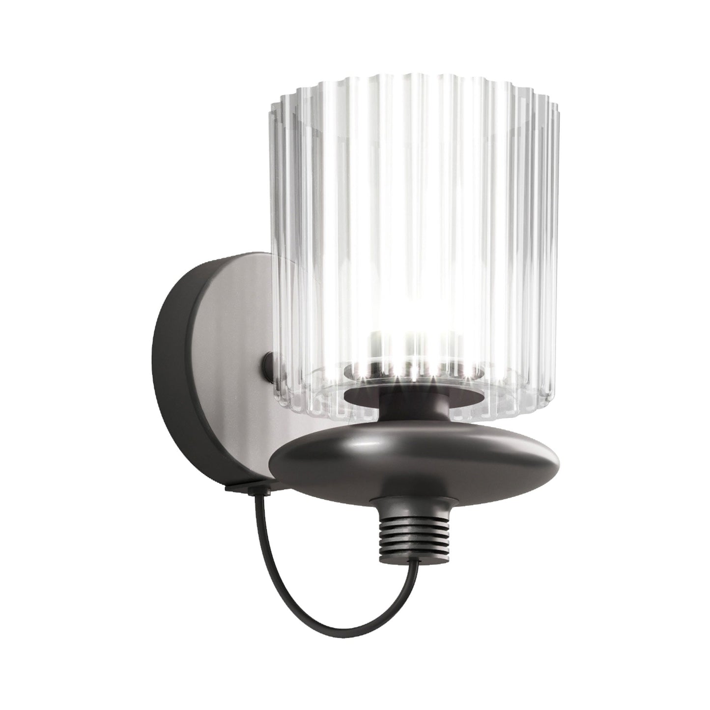 Tread Wall Light in Matt Bronze/Crystal Transparent.