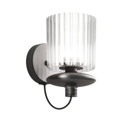 Tread Wall Light in Matt Bronze/Crystal Transparent.