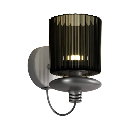 Tread Wall Light in Matt Bronze/Old Green Transparent.