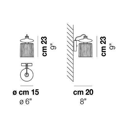 Tread Wall Light - line drawing.